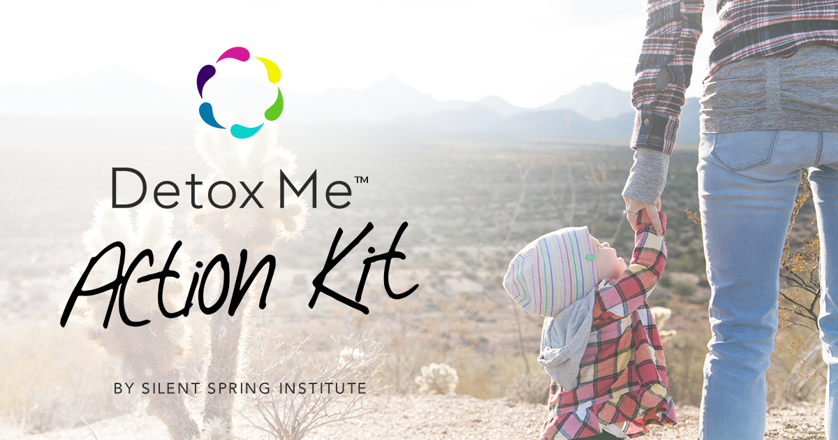 Detox Me Action Kit logo, with mother and child