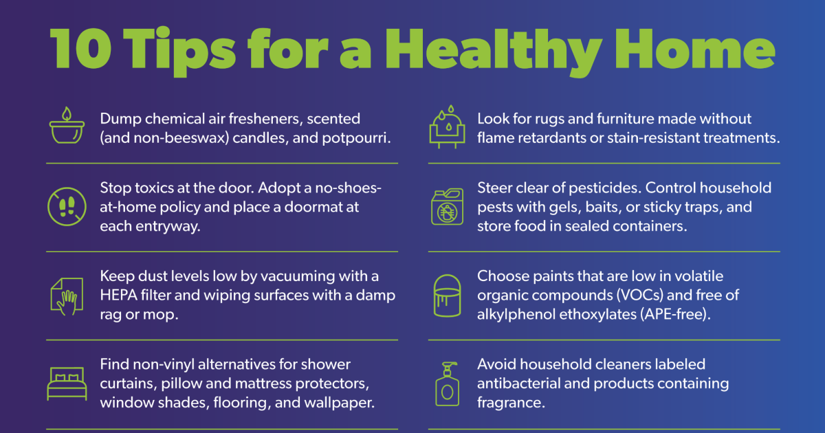 10 Tips for a Healthy Home | Silent Spring Institute